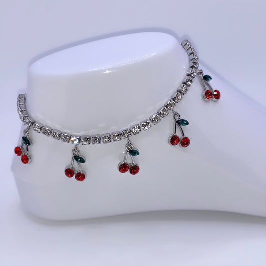 Cherry Pendant Anklet