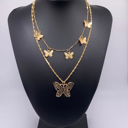 Butterfly Choker Pendant Necklace